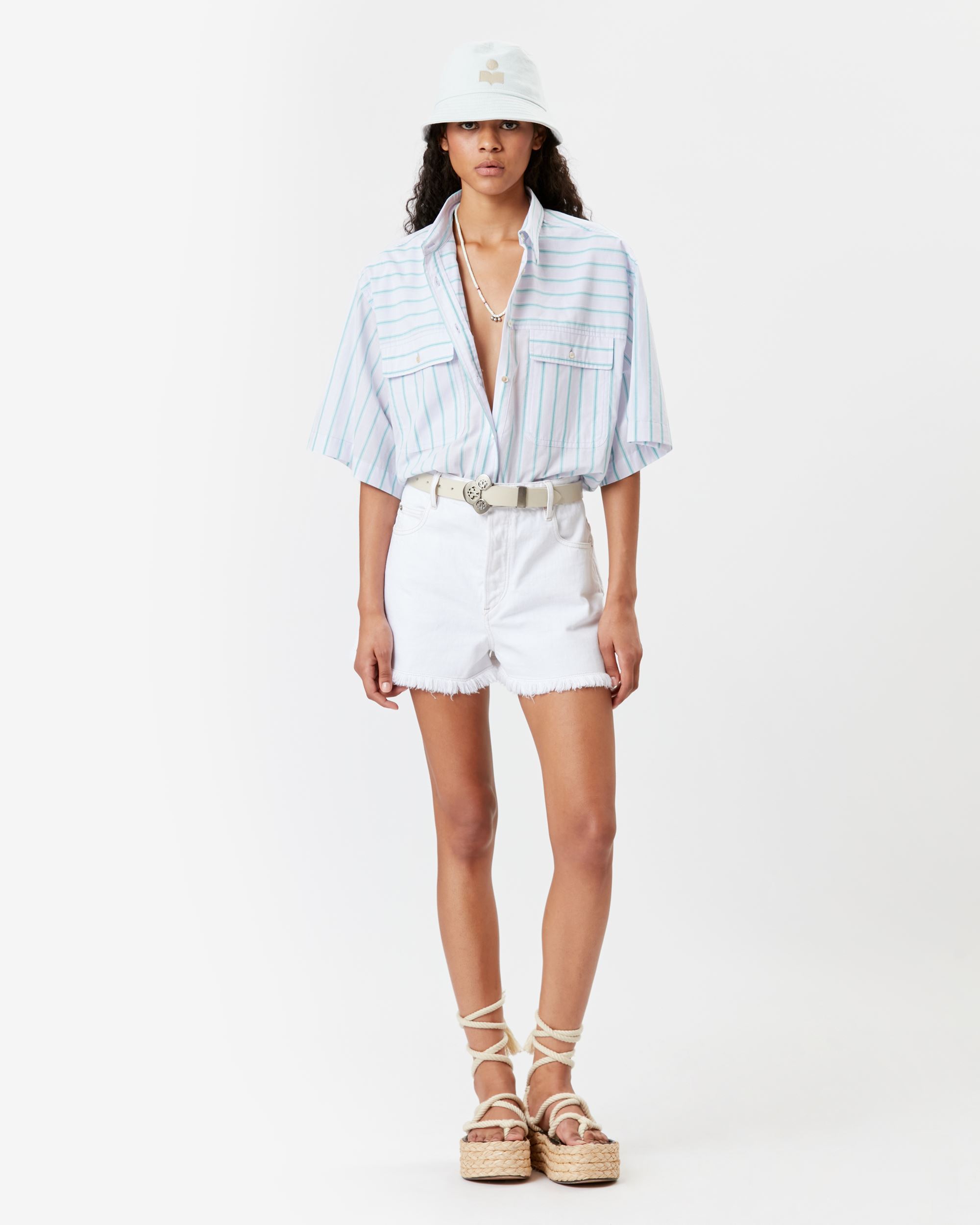 Isabel Marant Étoile Striped Shirt In White