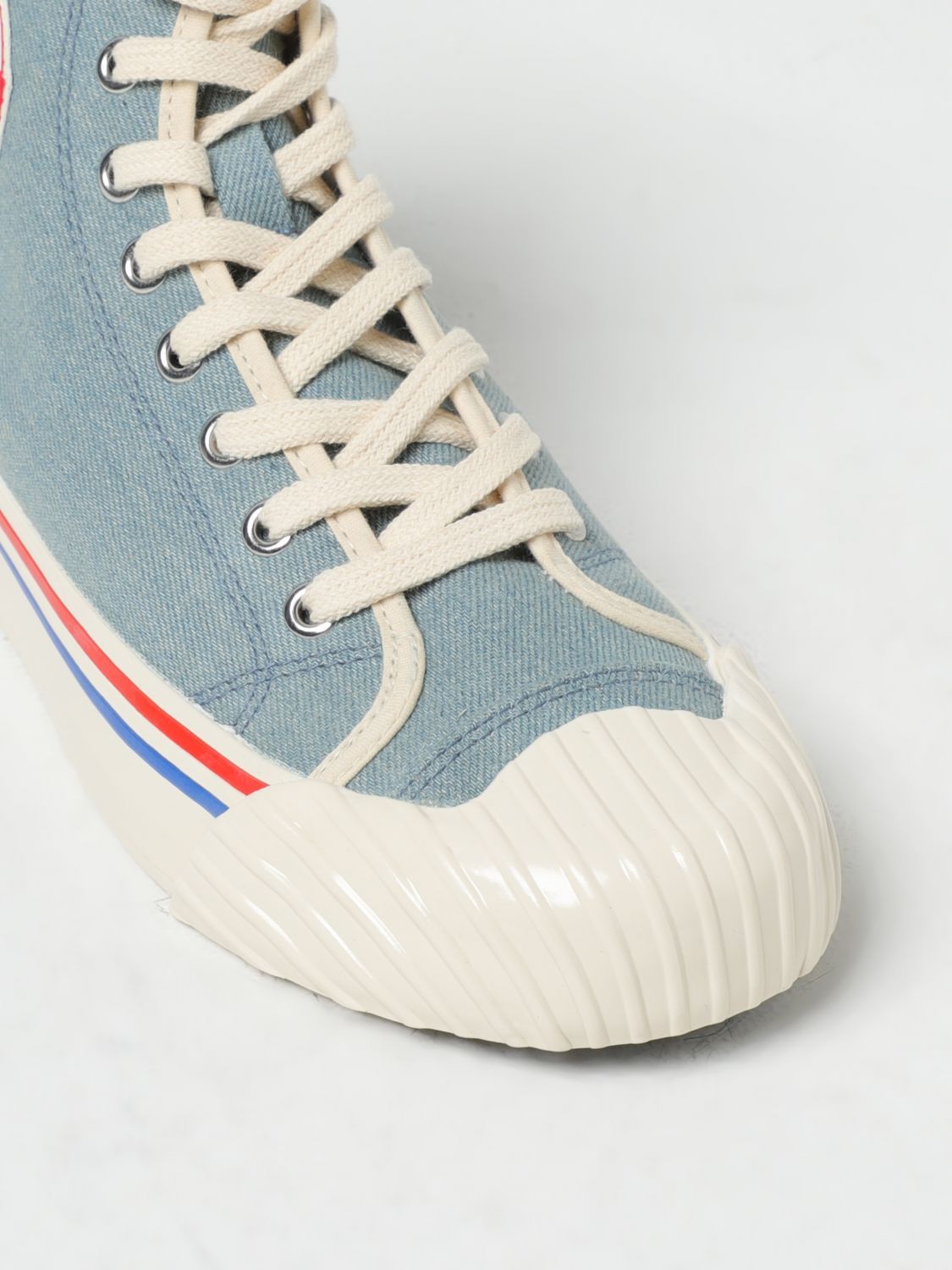 Kenzo School Logo High-top Sneakers In Gray