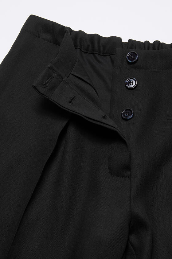 Acne Studios Tailored Wool Blend Trousers In Black