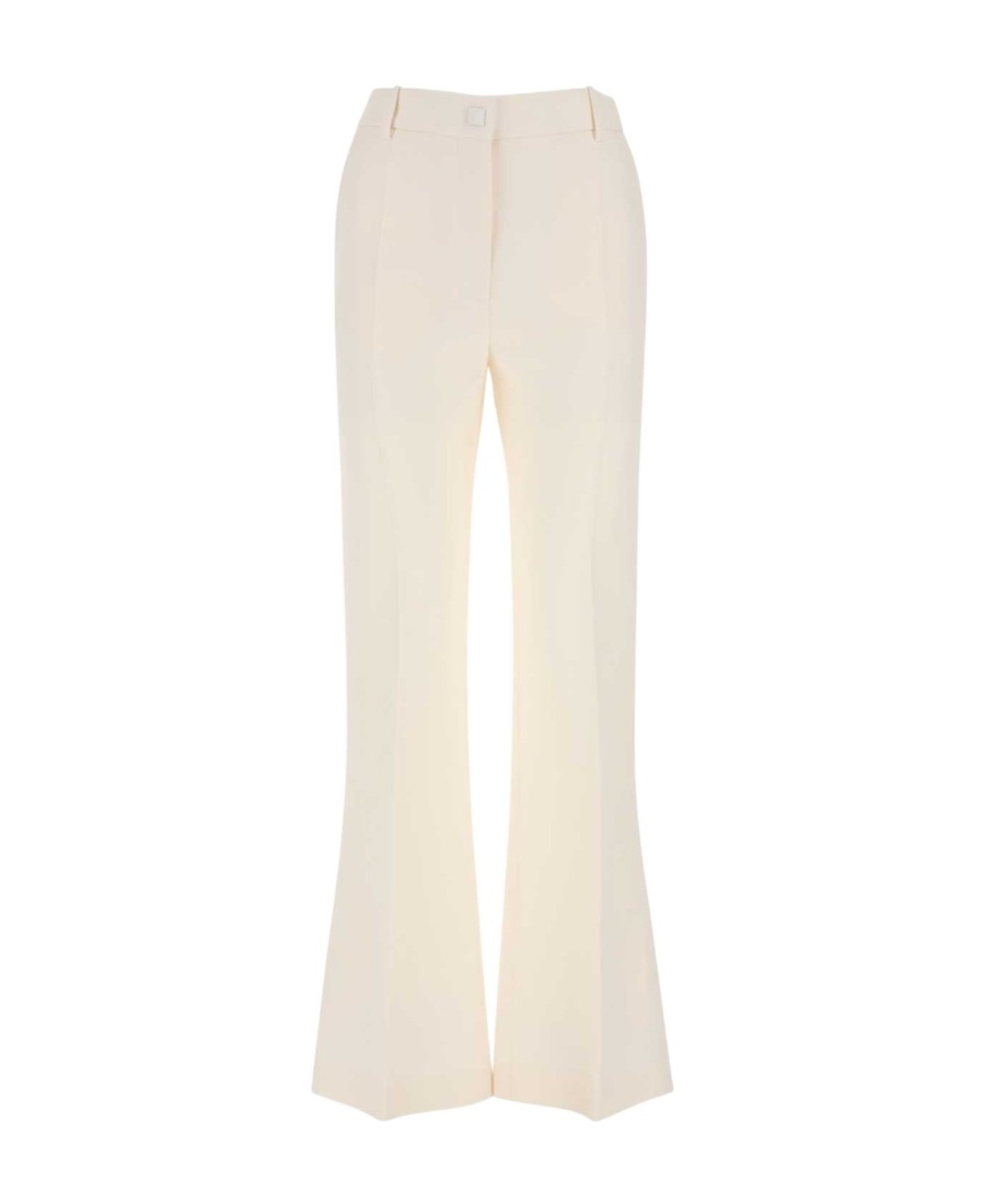 Valentino Wool-blend Tailored Trousers In White