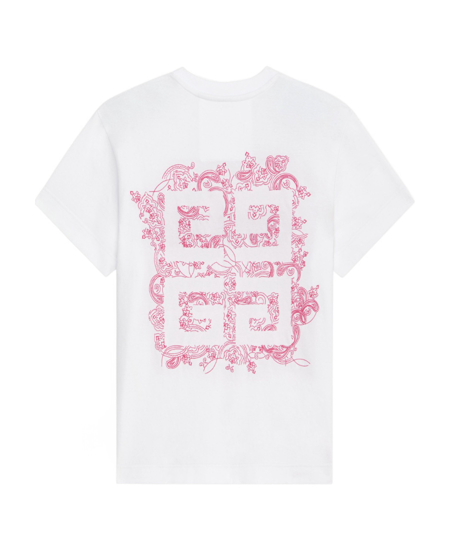 Givenchy 4g Embroidered Logo Classic Fit T-shirt In White