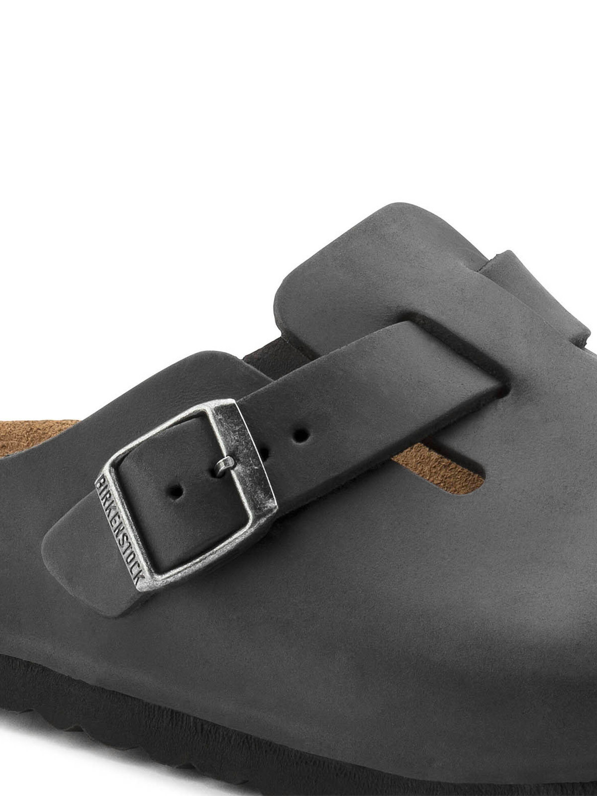 Birkenstock Boston Fur Womens Suede Shearling Clogs In Black
