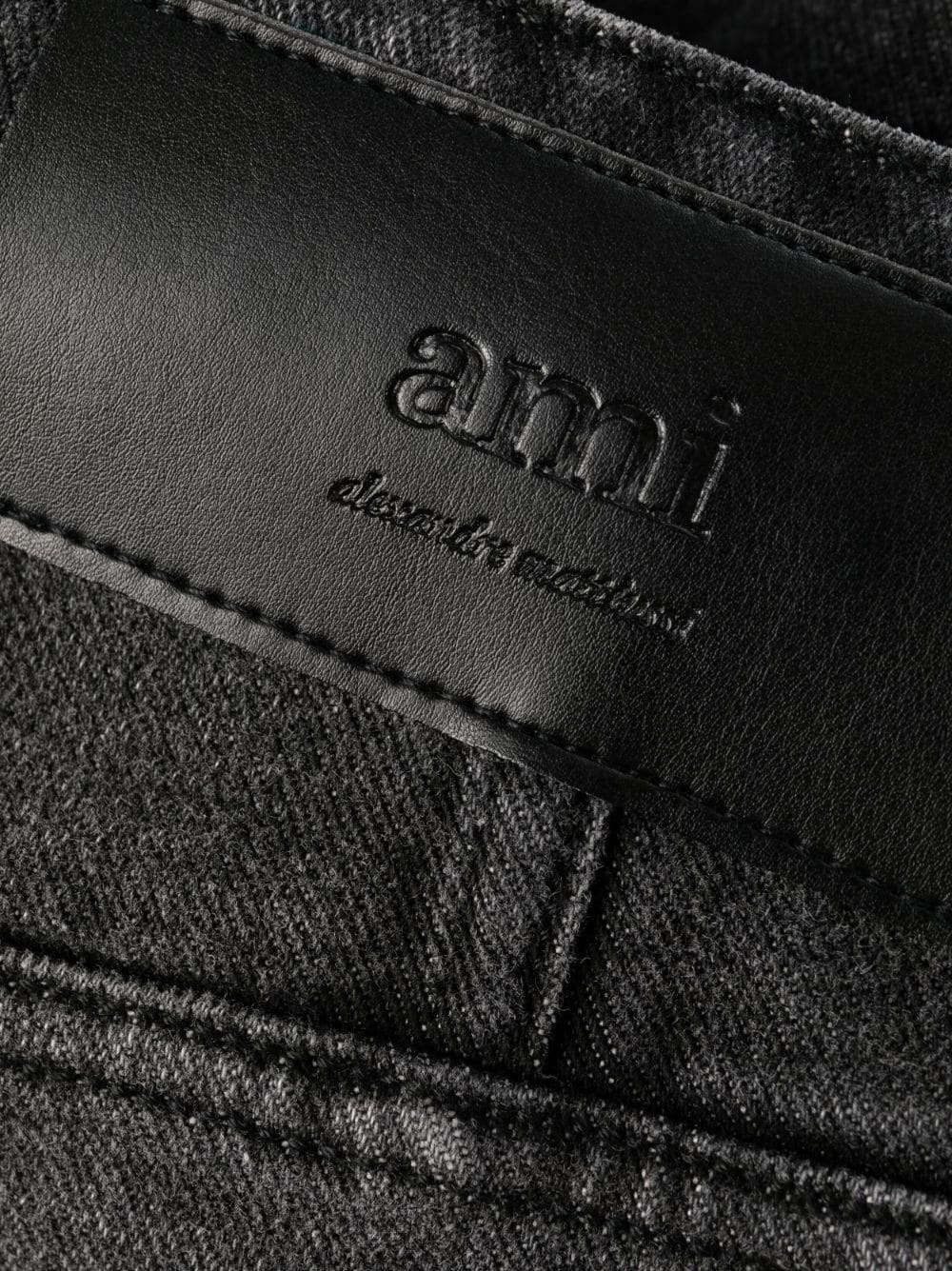 Ami Alexandre Mattiussi High-rise Straight Jeans In Black