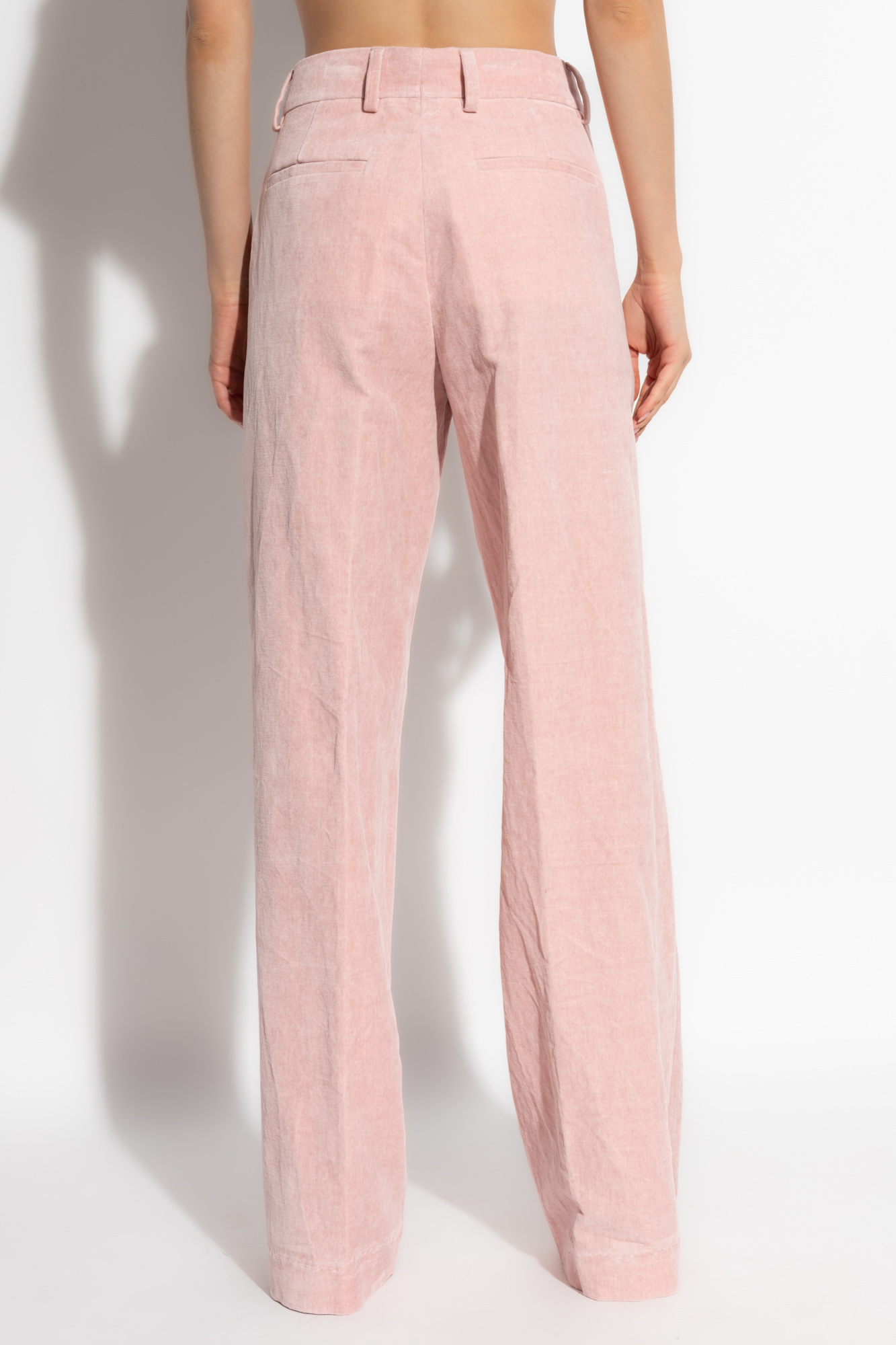 Dries Van Noten Trousers Featuring Back Pocket And Wide Leg In Pink