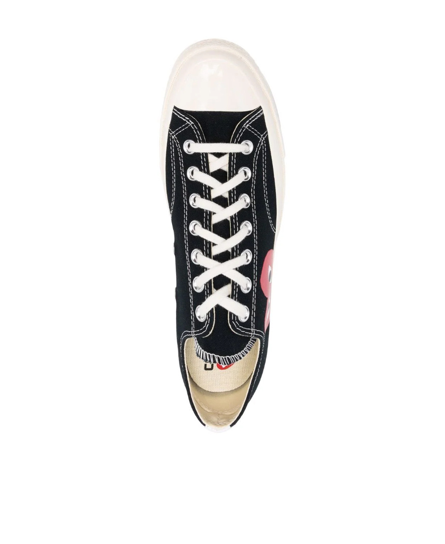 Comme Des Garçons Play Black Converse Edition Chuck 70 Cdg Ox Sneakers In White