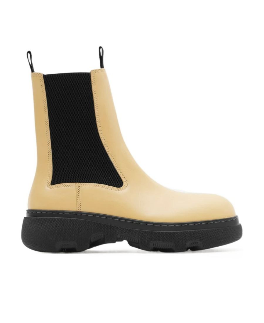 Burberry Woman Ankle Boots Sand Size 8 Leather In Nude