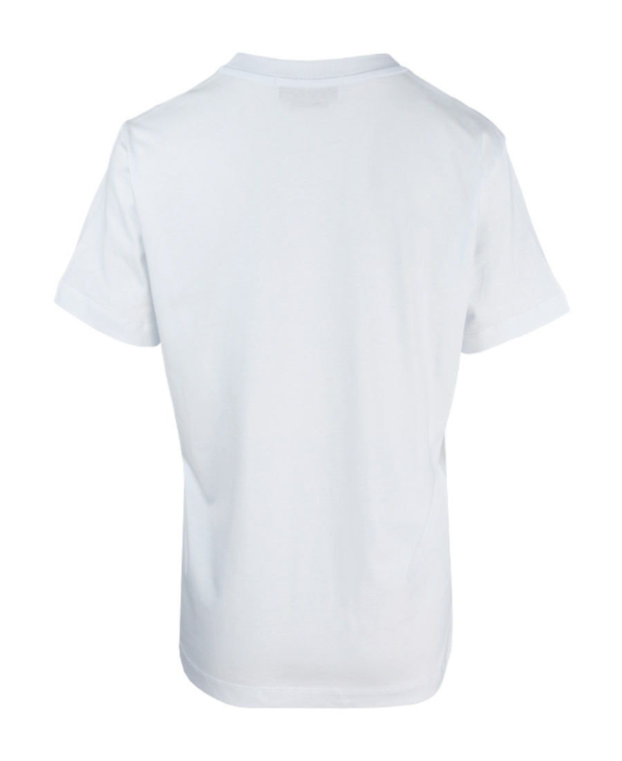 Msgm Jersey T-shirt With Brushstroke Printed Logo In White