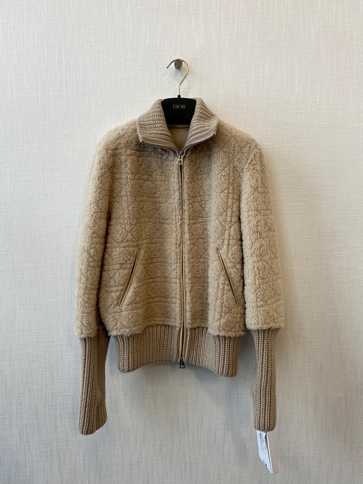 Dior Long-sleeved Cotton Jacket In Brown