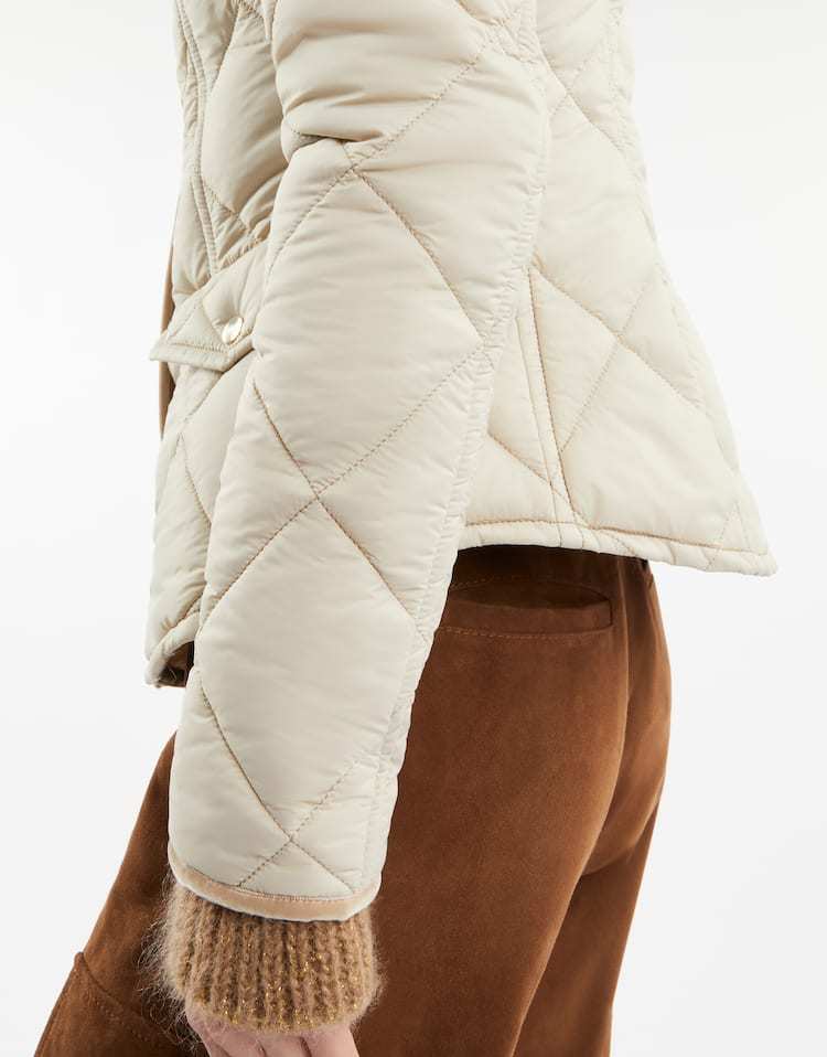 Fay Long-sleeved Quilted Cotton Clothes In Nude