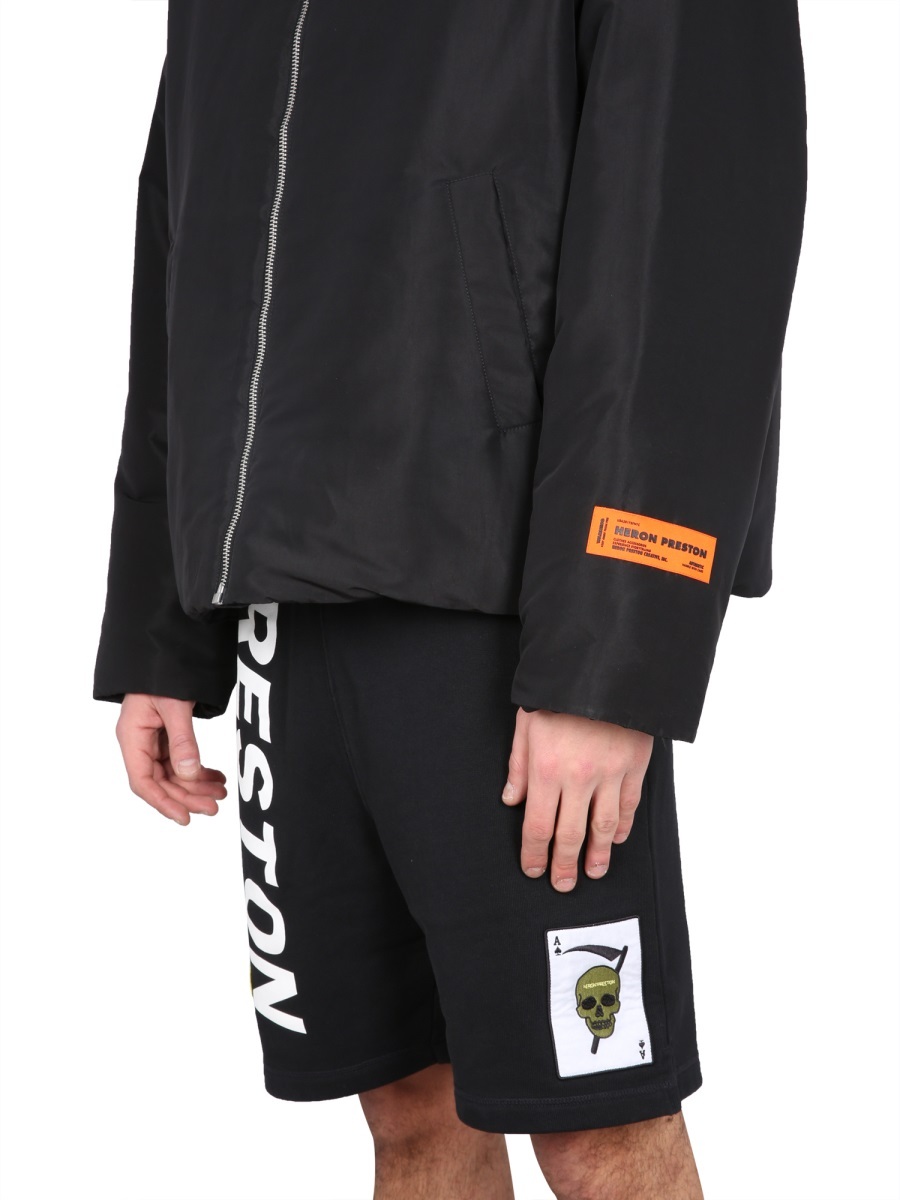 Heron Preston Collared Zip-up Jacket In Black