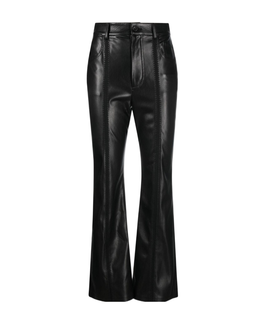 Nanushka Cropped Kick Flare Trousers In Black