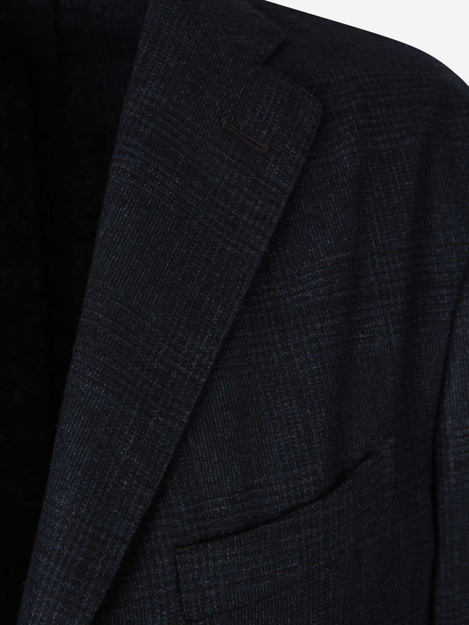 Boglioli Navy Blue Wool Jacket In Black