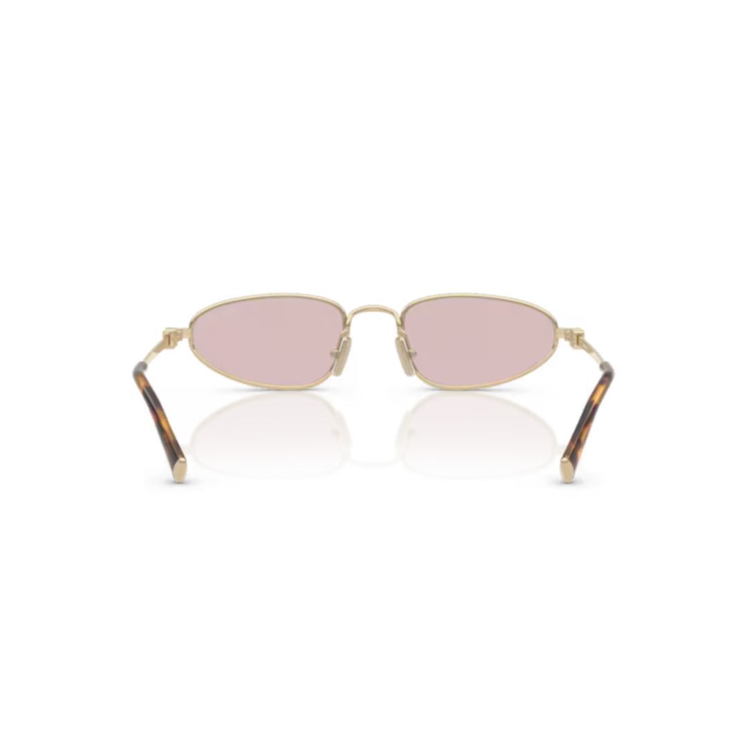 Miu Miu Narrow Oval Sunglasses In Nude