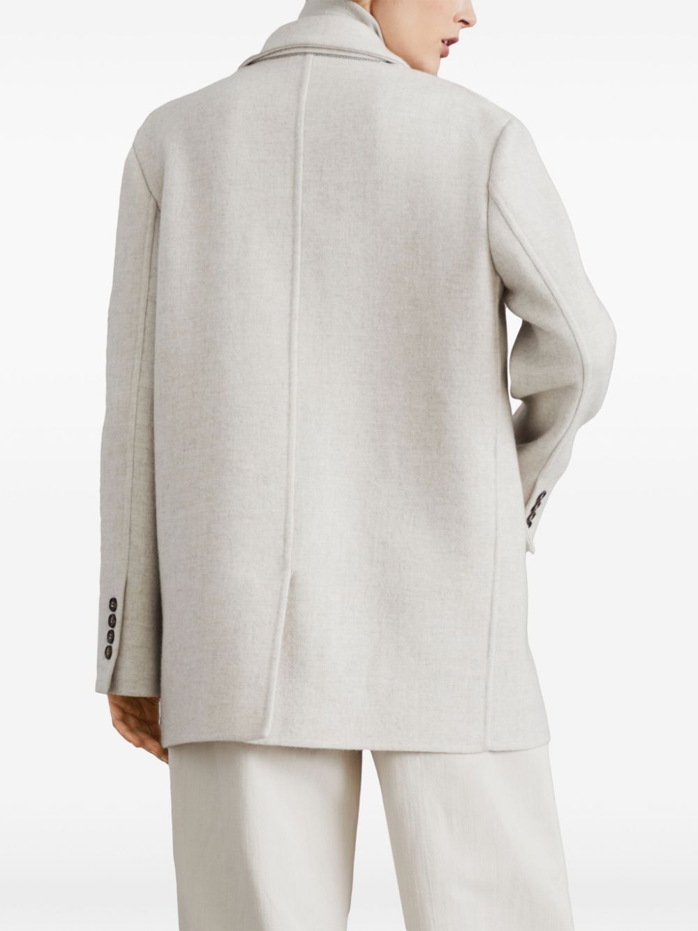 Brunello Cucinelli Wool Blazer In White