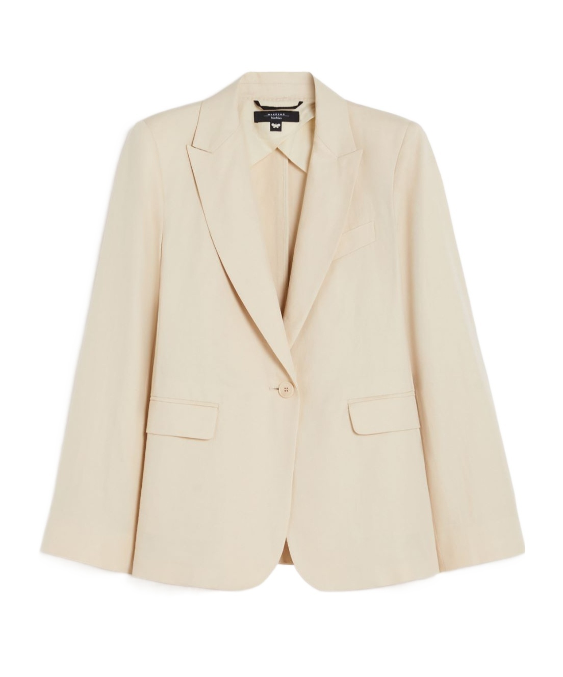 Shop Weekend Max Mara Long-sleeved Suit Jacket In Nude
