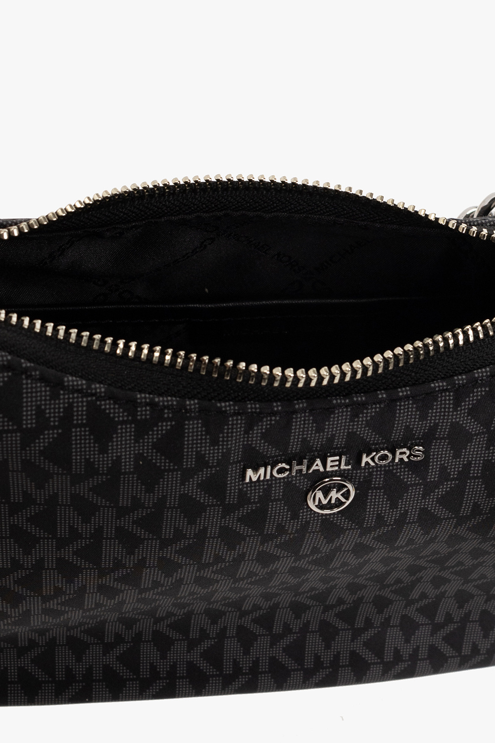 Michael Michael Kors Monogram-print Dual-handle Bag In Black
