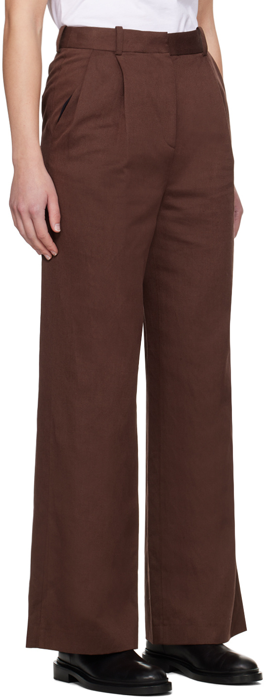 Loulou Studio Belt Ring Casual Pants In Red
