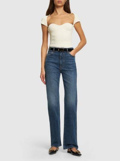 KHAITE FIVE-POCKET DENIM TROUSERS