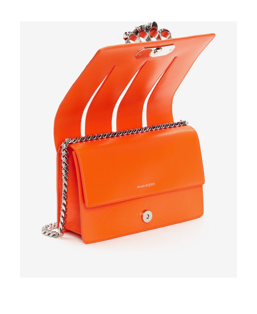 Alexander Mcqueen The Slash Crossbody Bag In Orange