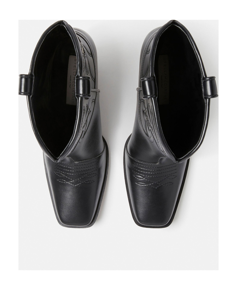 Stella Mccartney Logo Boots In Black