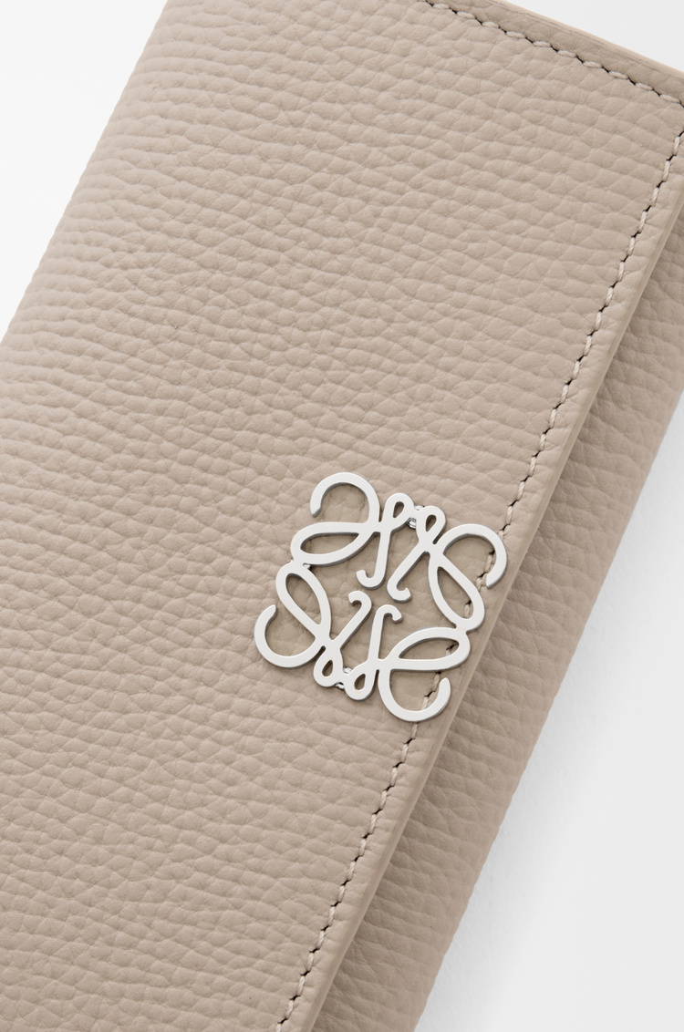Loewe Anagram Key Case In Pebble Grained Calfskin In Brown