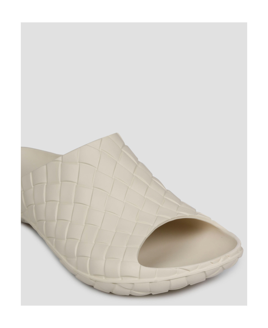 Bottega Veneta Intreccio Slip-on Slides In Nude
