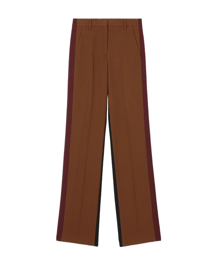 BURBERRY HIGH-WAIST WOOL-BLEND TROUSERS