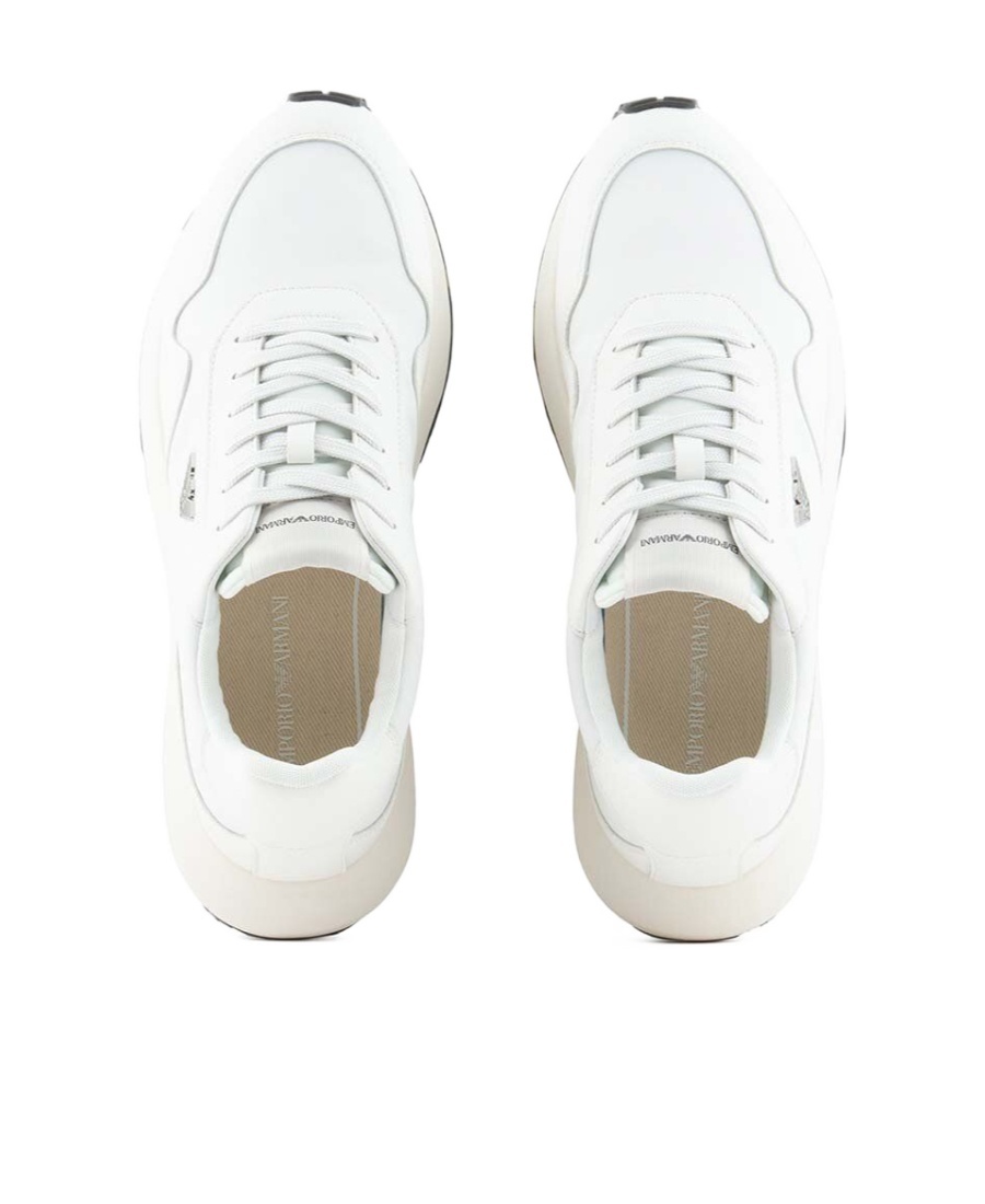 Emporio Armani Men's Logo Low-top Sneakers In White