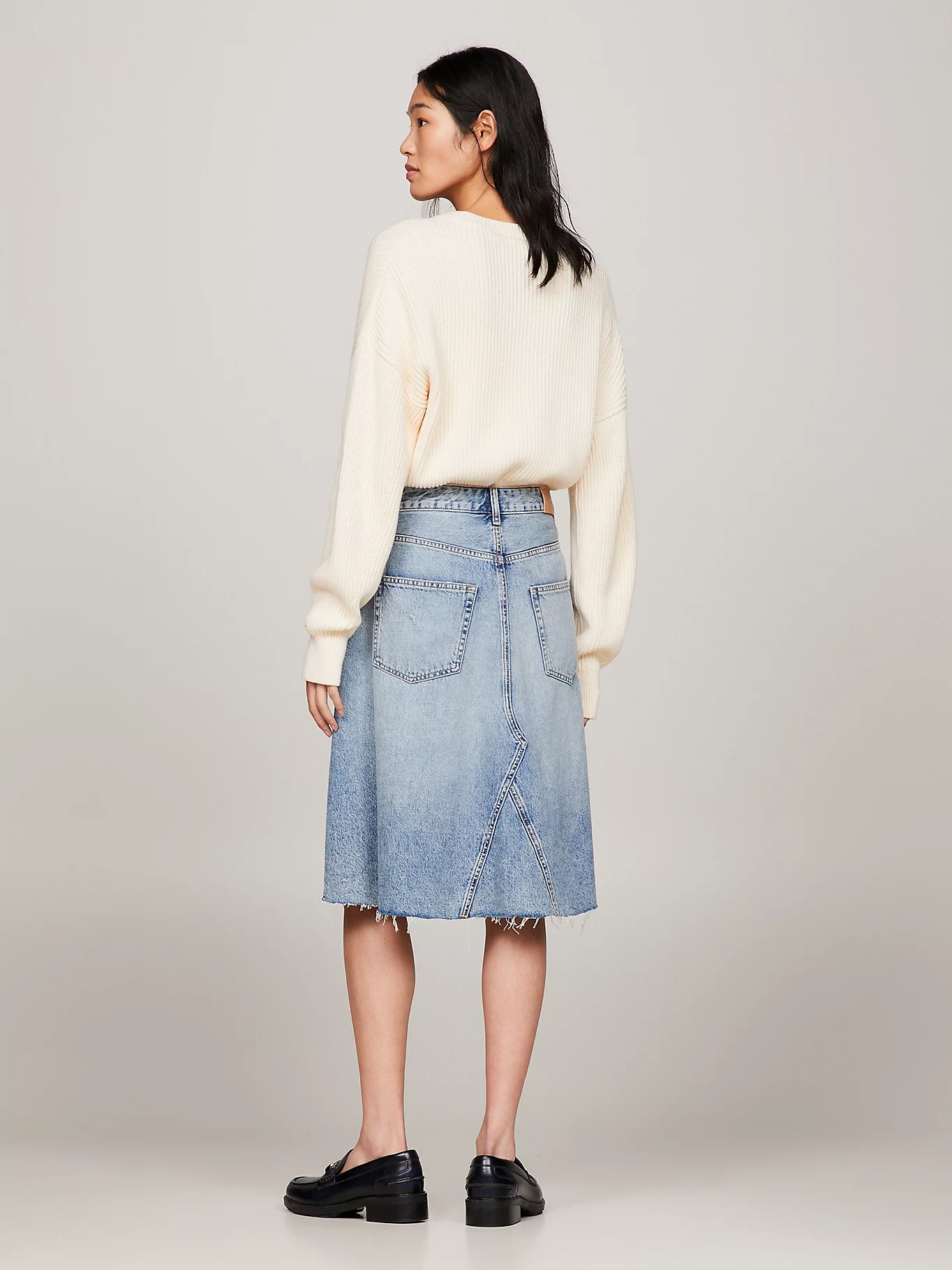 Tommy Hilfiger Skirt Dnm Rw Relaxed Skirt Mio Wrn In Blue