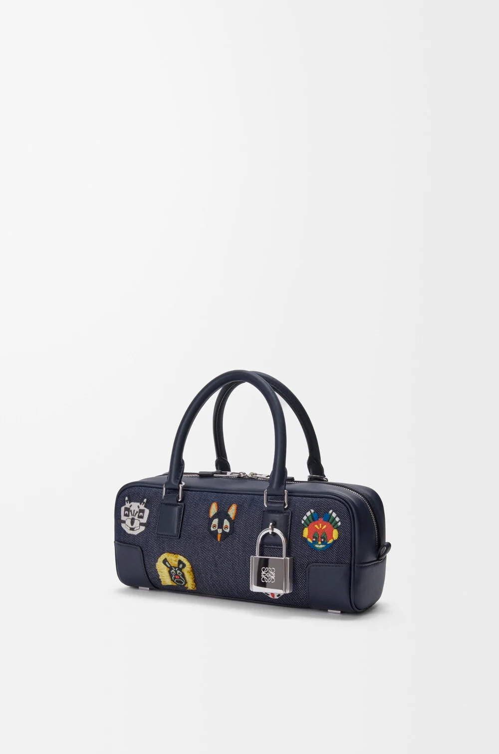 Loewe X Louis Wain Amazona 23 Top-handle Bag In Denim In Blue