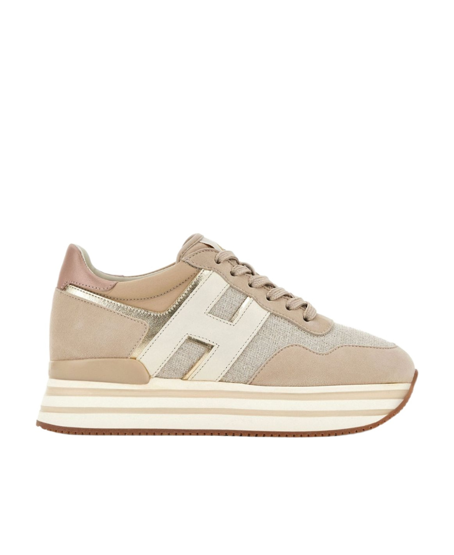 Hogan Midi H483 Plateau-sneakers In Nude