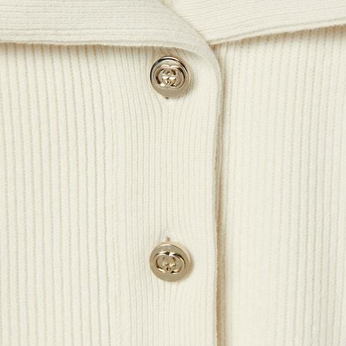 Gucci Rib Wool Cashmere Sweater In White