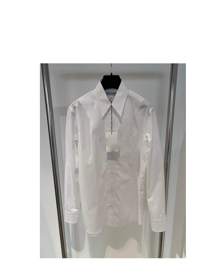 Bottega Veneta Embellished Collar Cotton Shirt In White