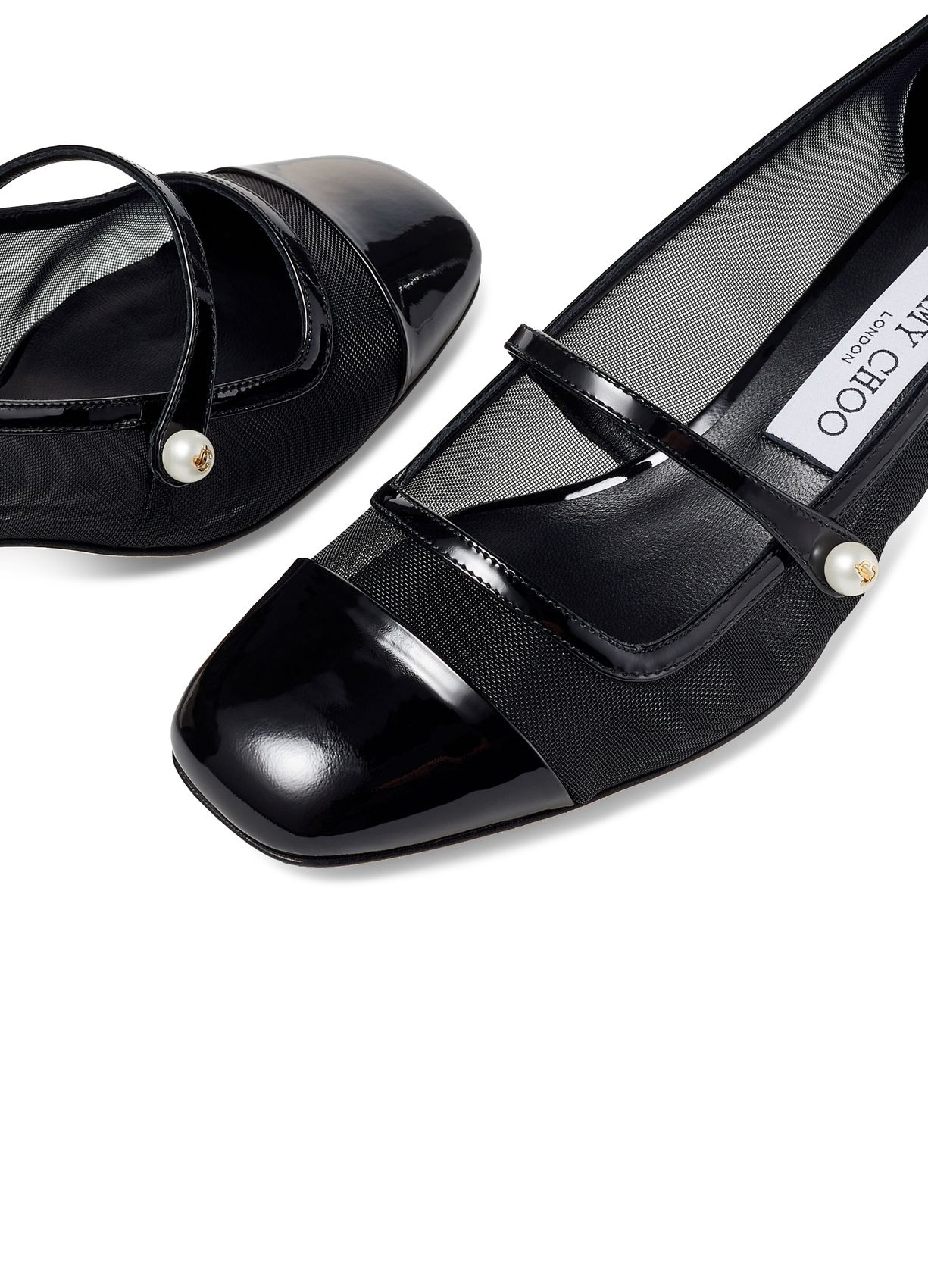 Shop Jimmy Choo Elisa 45 Shallow High Heels In Black