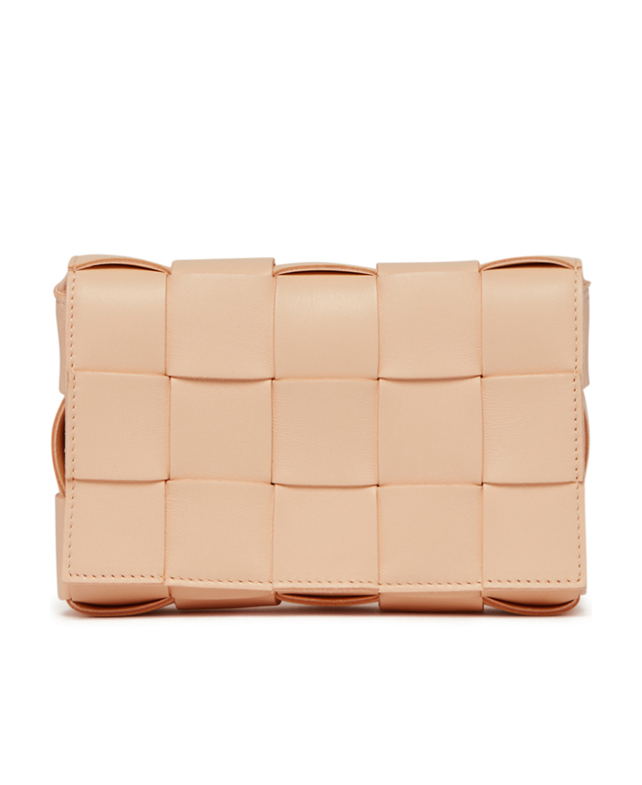 Bottega Veneta Small Cassette Cross Body Bag In Nude