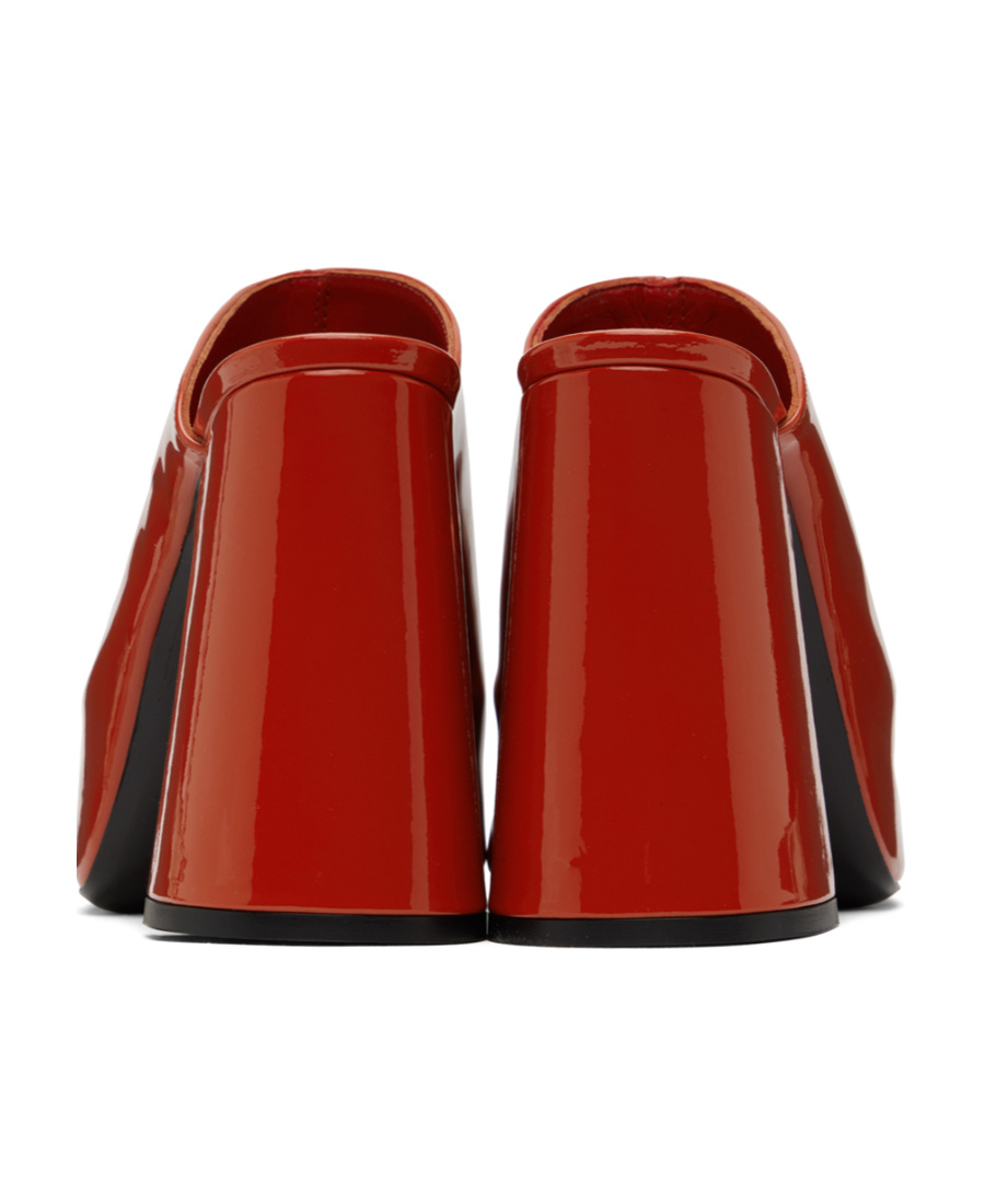 By Far Embossed High-heeled Sandals In Red
