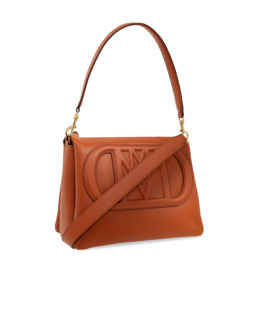 Mcm Logo Shoulder Bag In Brown