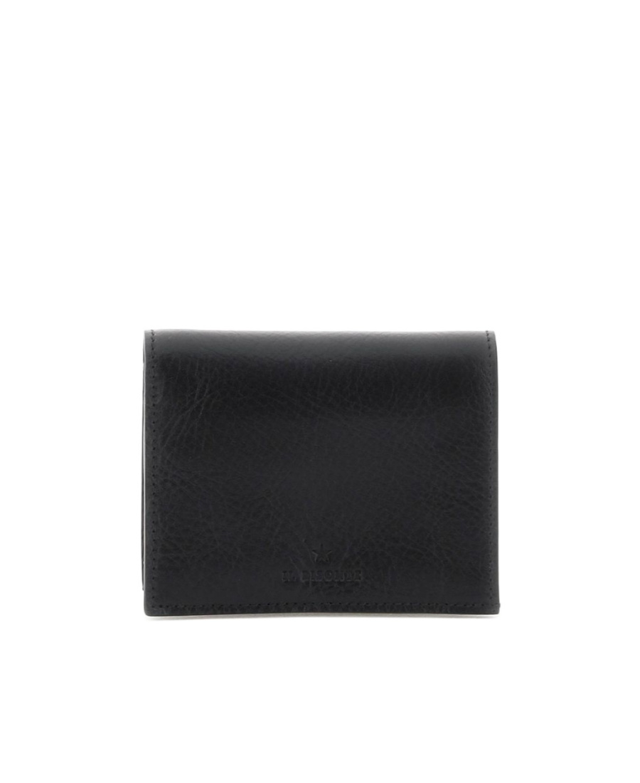 Il Bisonte Flap Slit-pocket Small Wallet In Black