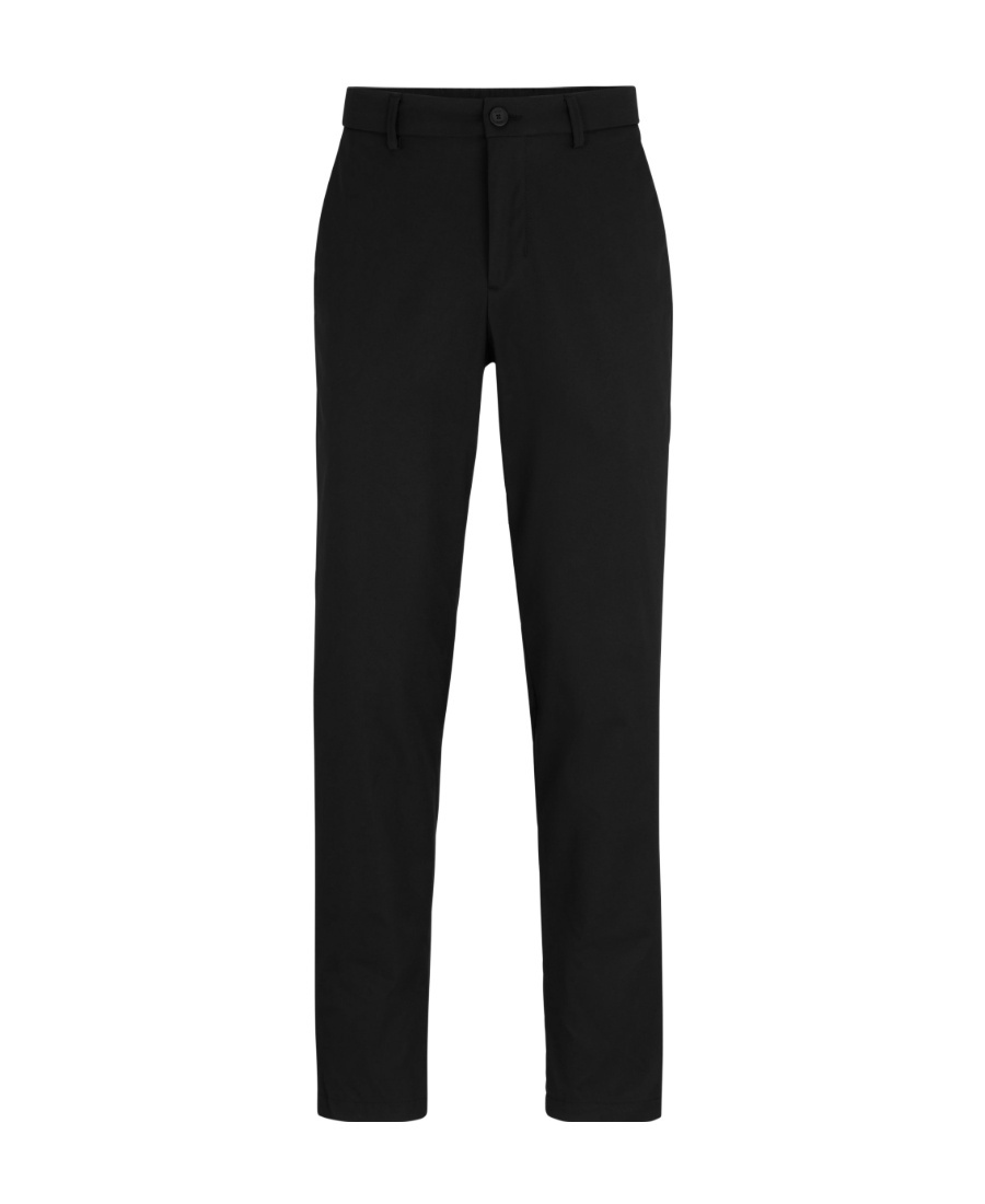 Hugo Boss Tapered-leg Chino Trousers In Black