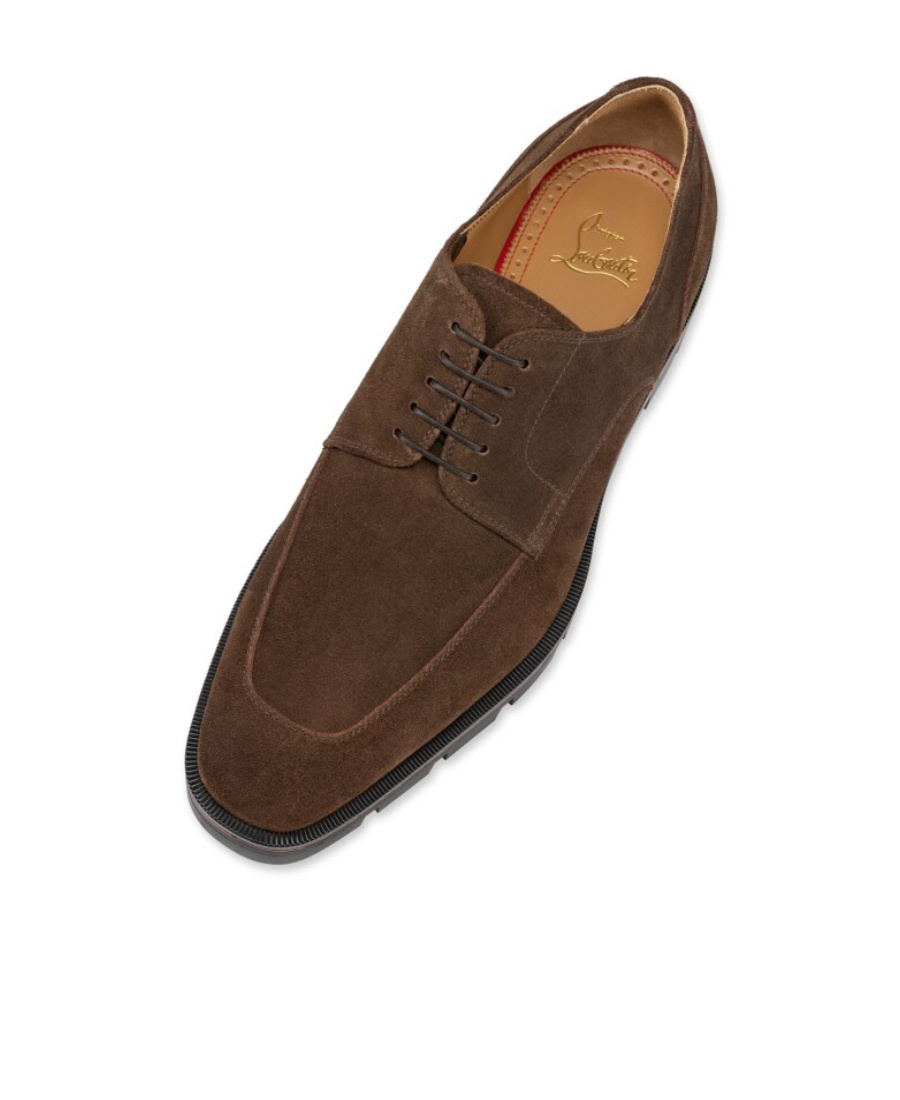 Christian Louboutin Davisol Strapped Derby Shoes In Brown