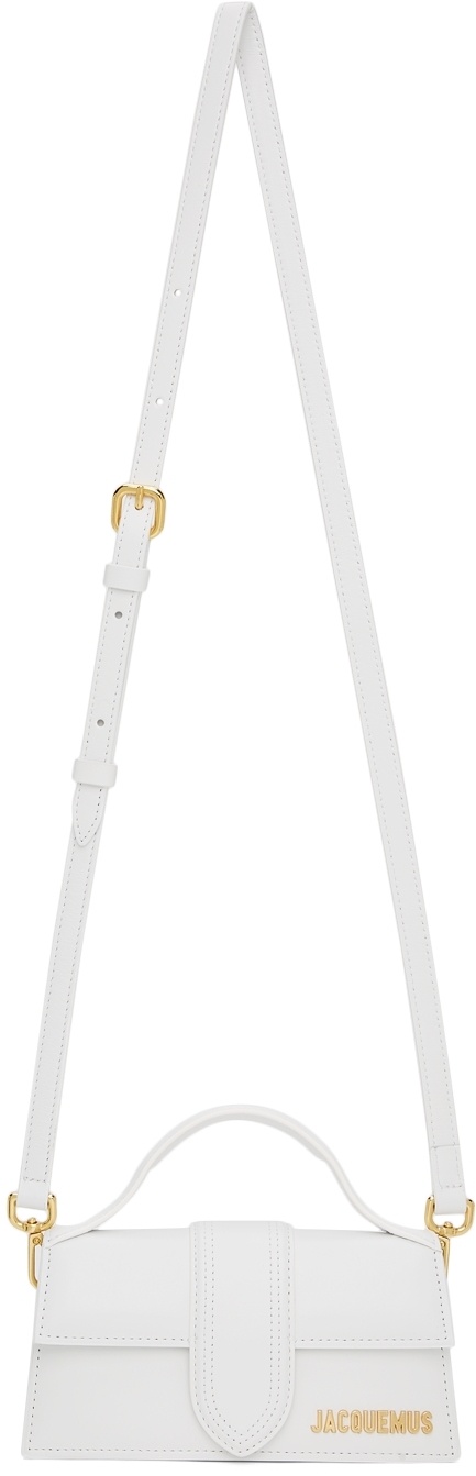Shop Jacquemus Logo Flip Shoulder Bag In White