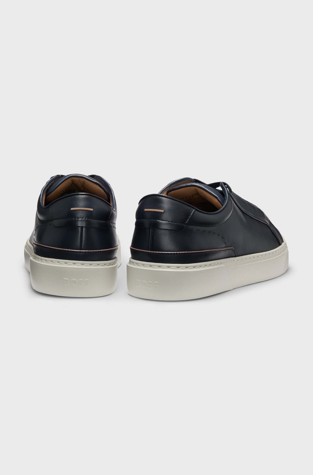 Hugo Boss Gary Low-top Trainers In Burnished Leather