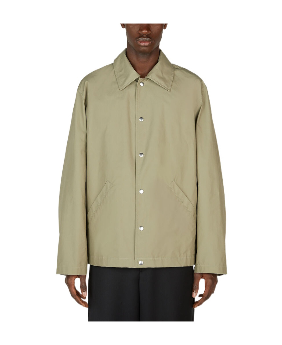 Jil Sander Khaki Printed Jacket In Green