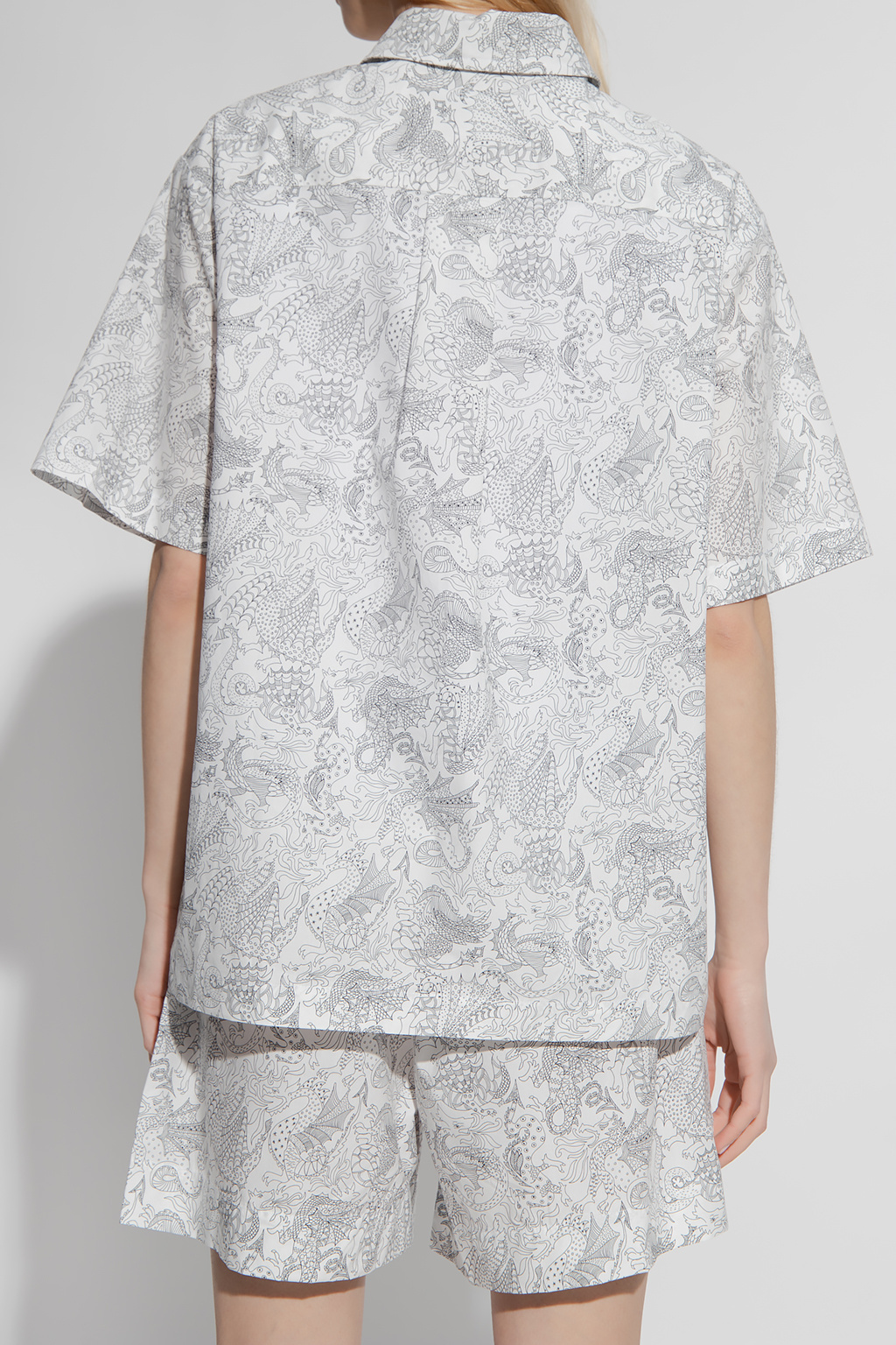 Shop Apc X Liberty Dragon-print Shirt In White