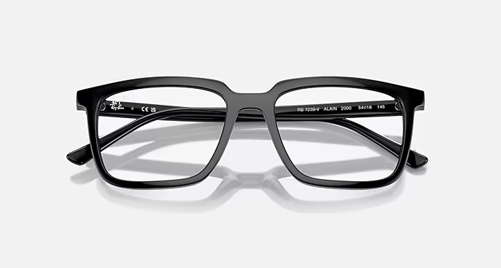 Ray Ban Alain Rectangle-frame Glasses In Black