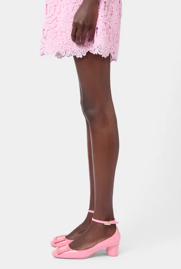 Shop Roger Vivier Ankle Strap Pumps In Patent Leather In Pink
