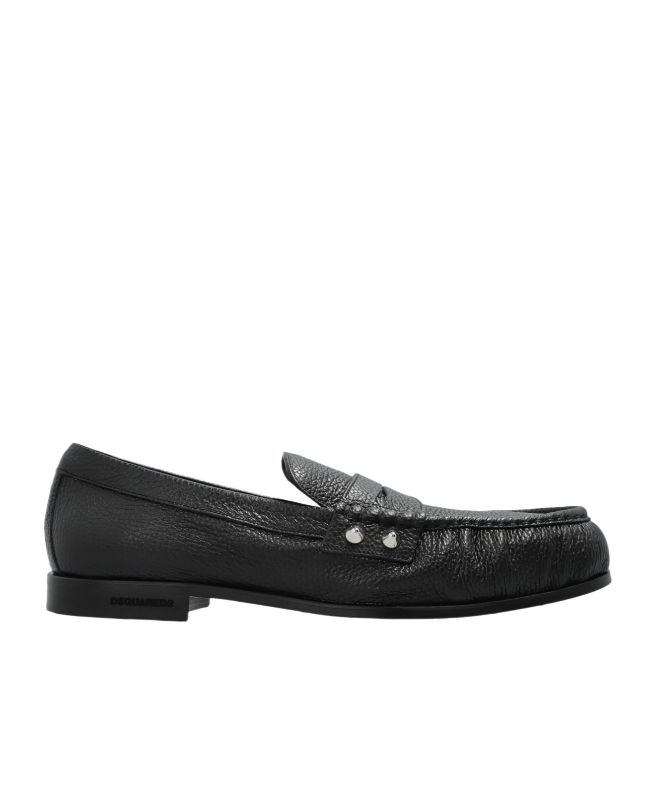 Dsquared2 Leather Loafers In Black