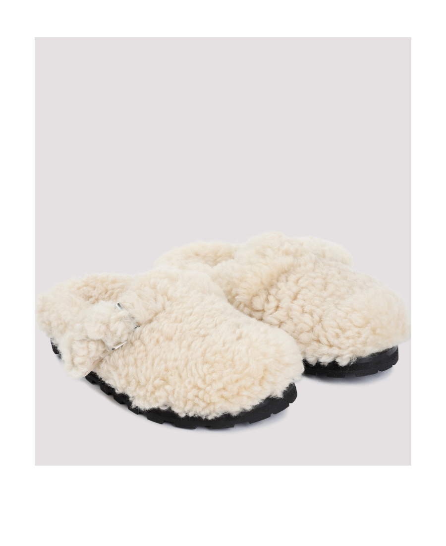 Jil Sander Off-white Single Buckle Loafers In Nude