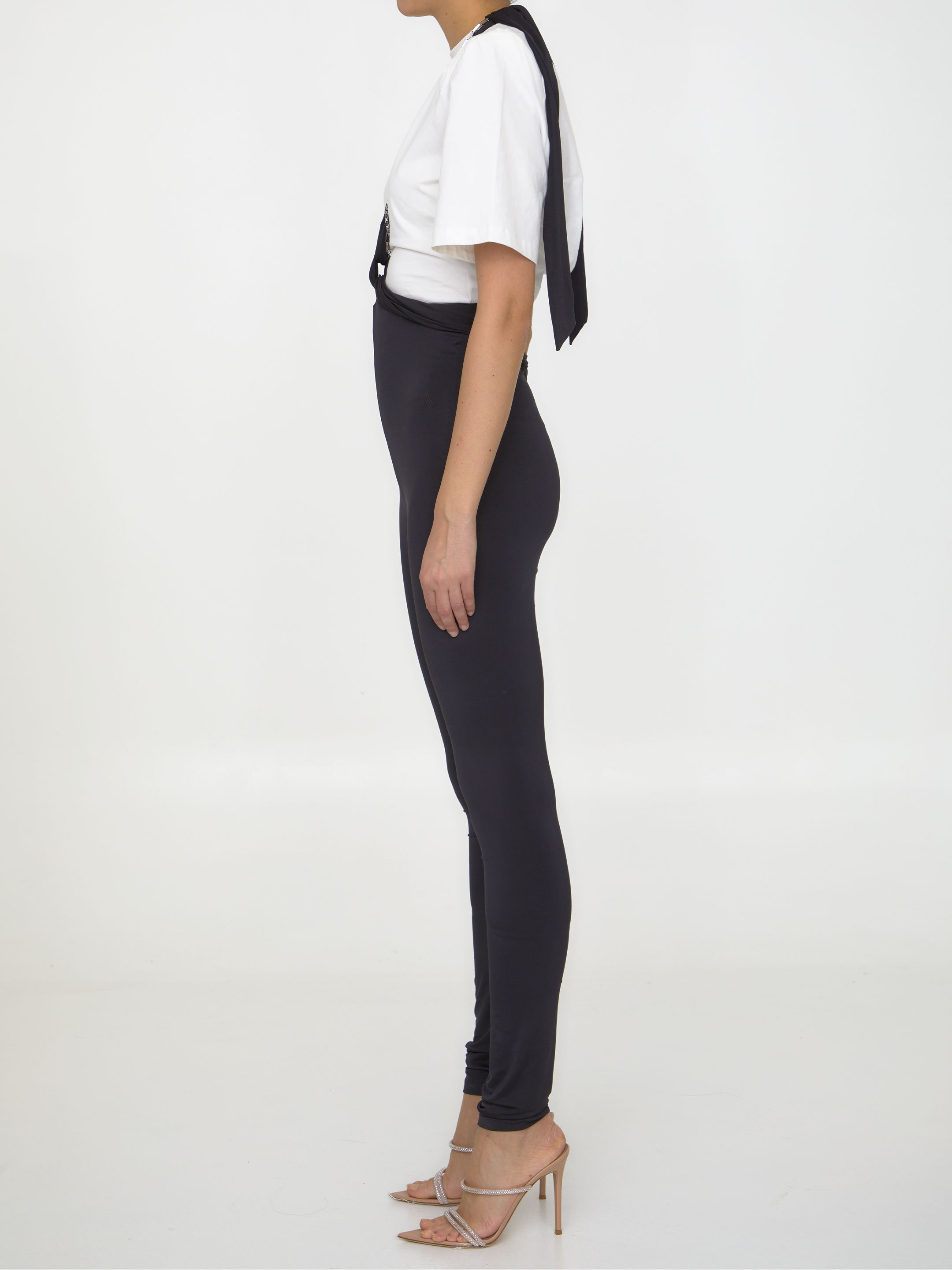 Attico Ruby Pants With A Neck Sash In Black