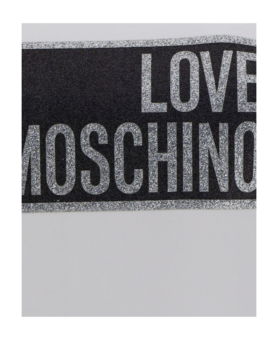 Moschino T-shirt With Round Neck And Short Sleeves In White